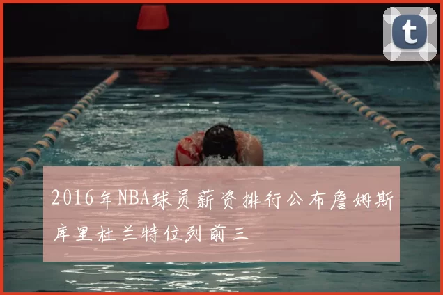 2016年NBA球员薪资排行公布詹姆斯库里杜兰特位列前三
